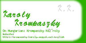 karoly krompaszky business card